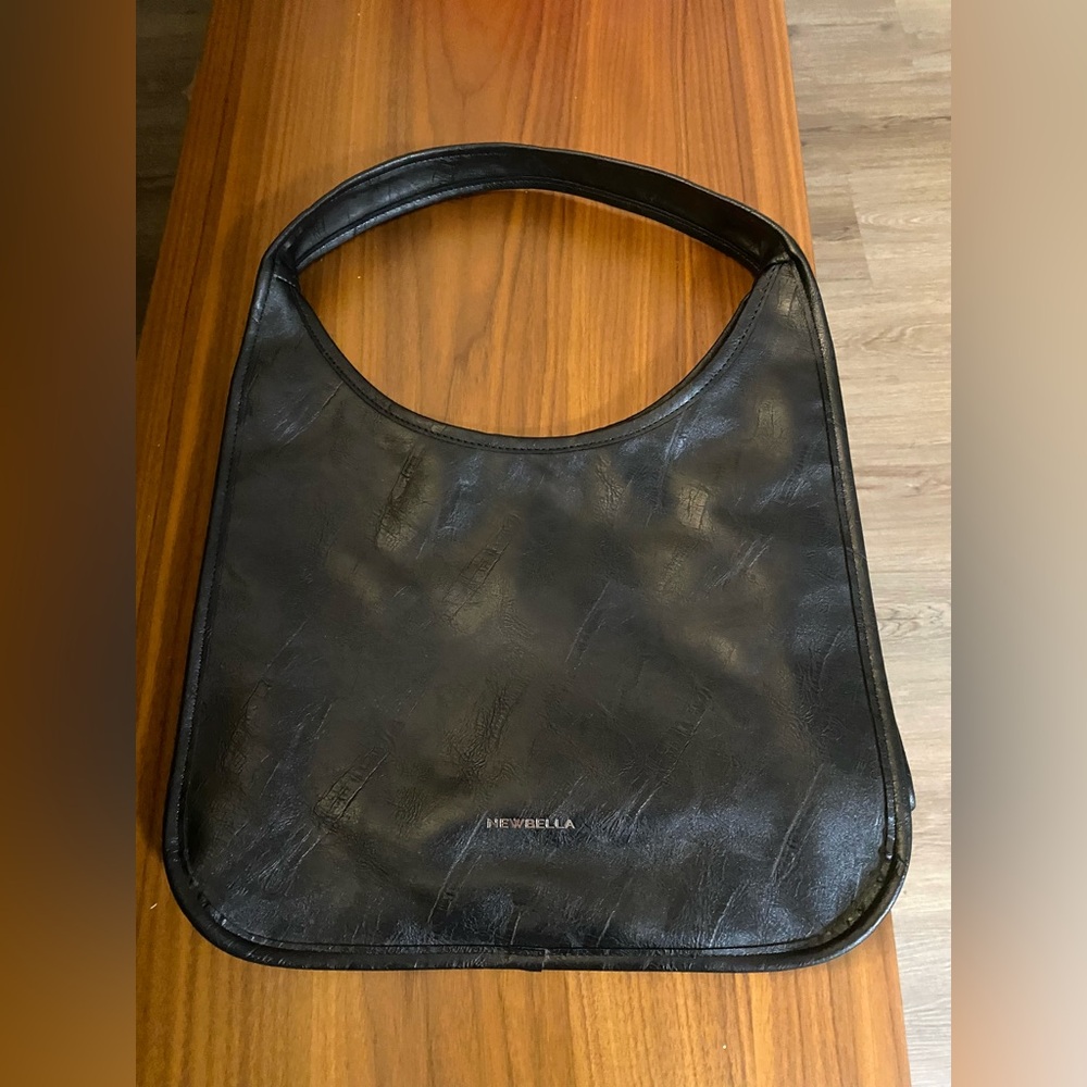 Newbella Leather Tote Should Bag Black Classic Style